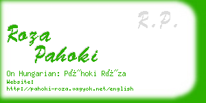 roza pahoki business card